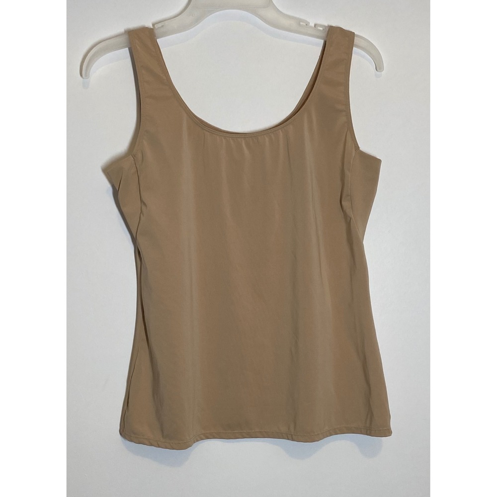 Jockey Women XL Tan Beige Scoop Neck Tank Top Sleeveless Layering Camisole